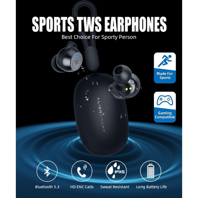 Audífonos Avanzados Sports TWS Aliencraft Droid71 - Space Black