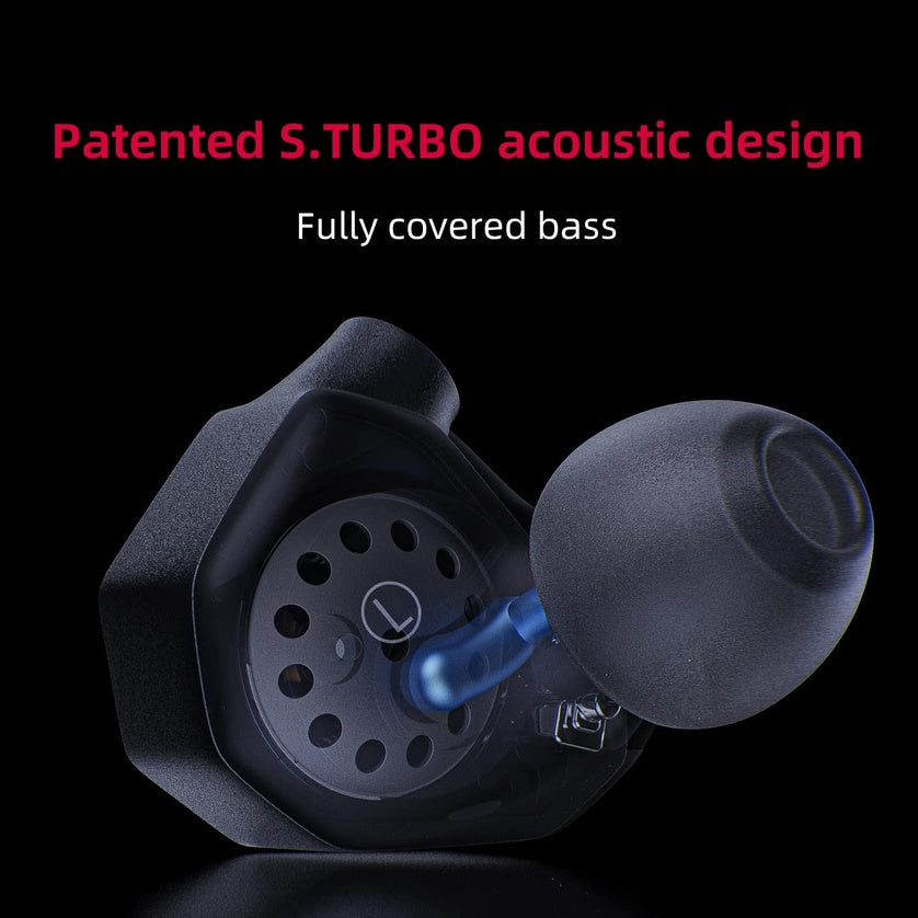 Audífonos Híbridos de 5 Drivers + Turbo Bass FiiO FH7s - Black