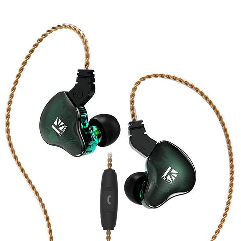Audífonos Híbridos Dual Magnetic KBEAR KS2 - Emerald Green