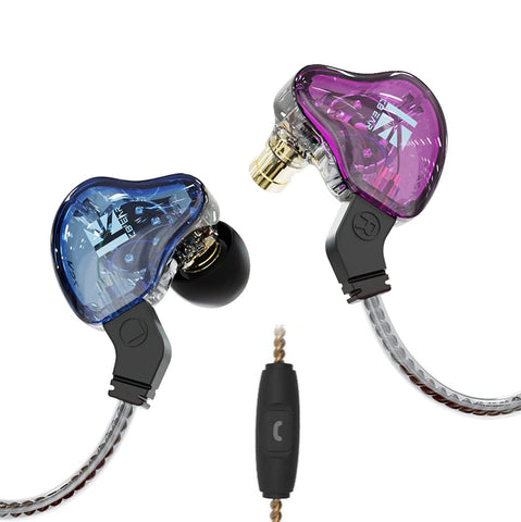 Audífonos Híbridos Dual Magnetic KBEAR KS2 - Blue Purple